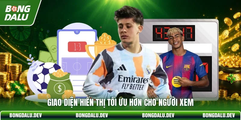 Giao diện hiển thị tối ưu hơn cho người xem